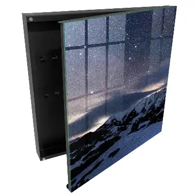 Dulapior pentru chei cu design de munte, noapte și stele
