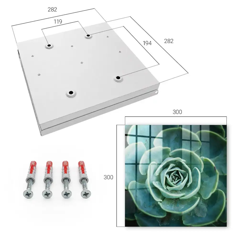 Suport pentru chei de perete în formă de rozetă verde
