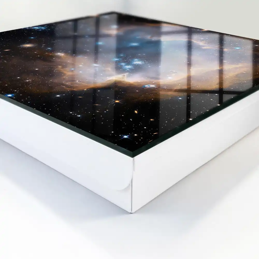 Casetă pentru chei cu design spațiu cosmic și stele