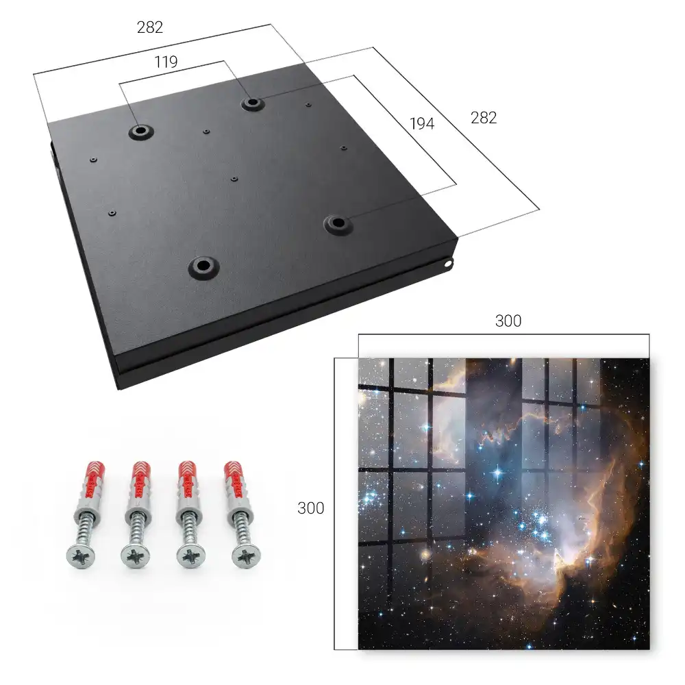 Casetă pentru chei cu design spațiu cosmic și stele