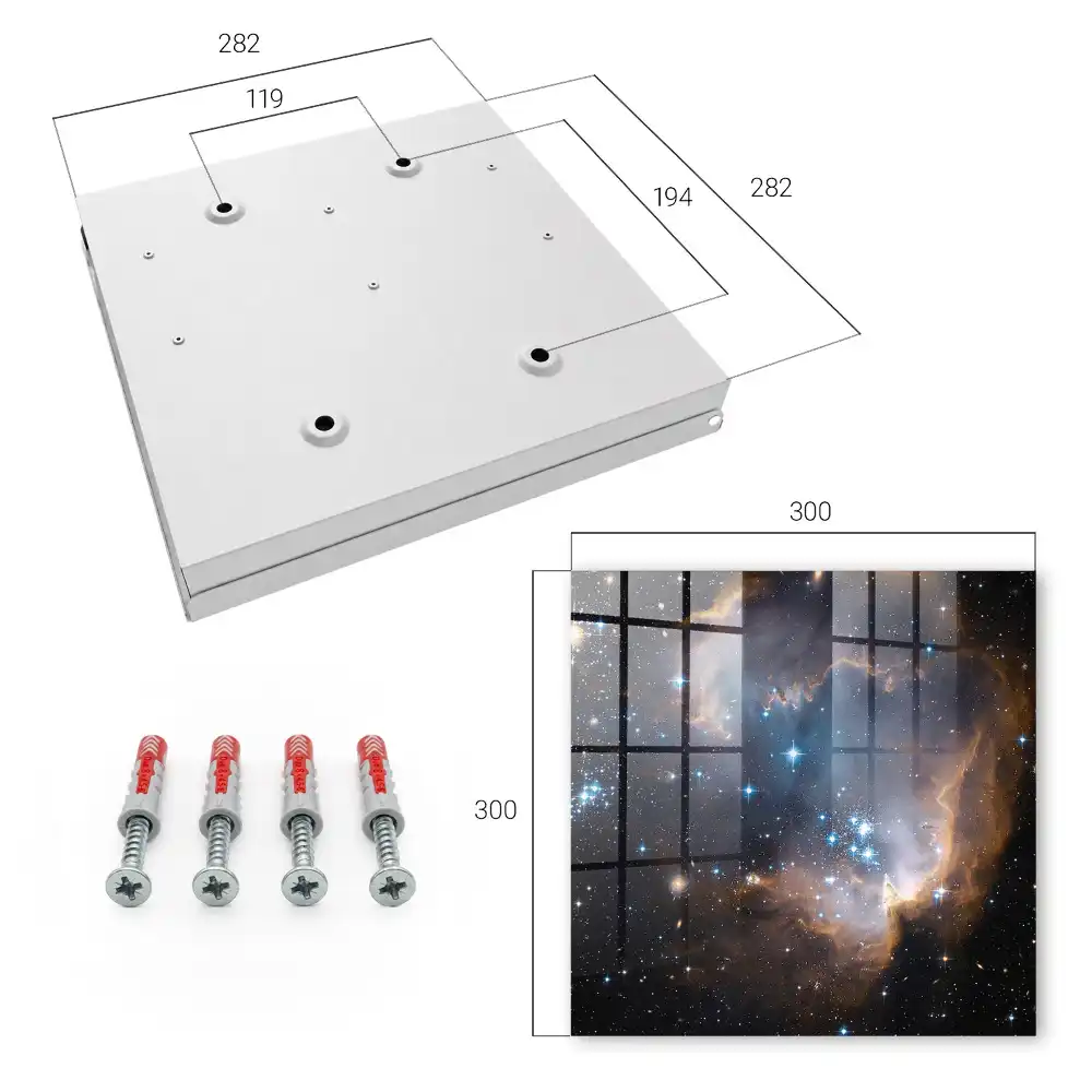 Casetă pentru chei cu design spațiu cosmic și stele