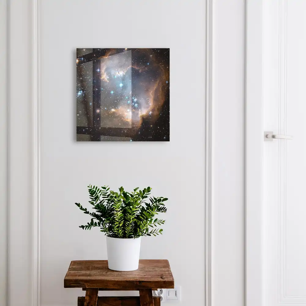 Casetă pentru chei cu design spațiu cosmic și stele