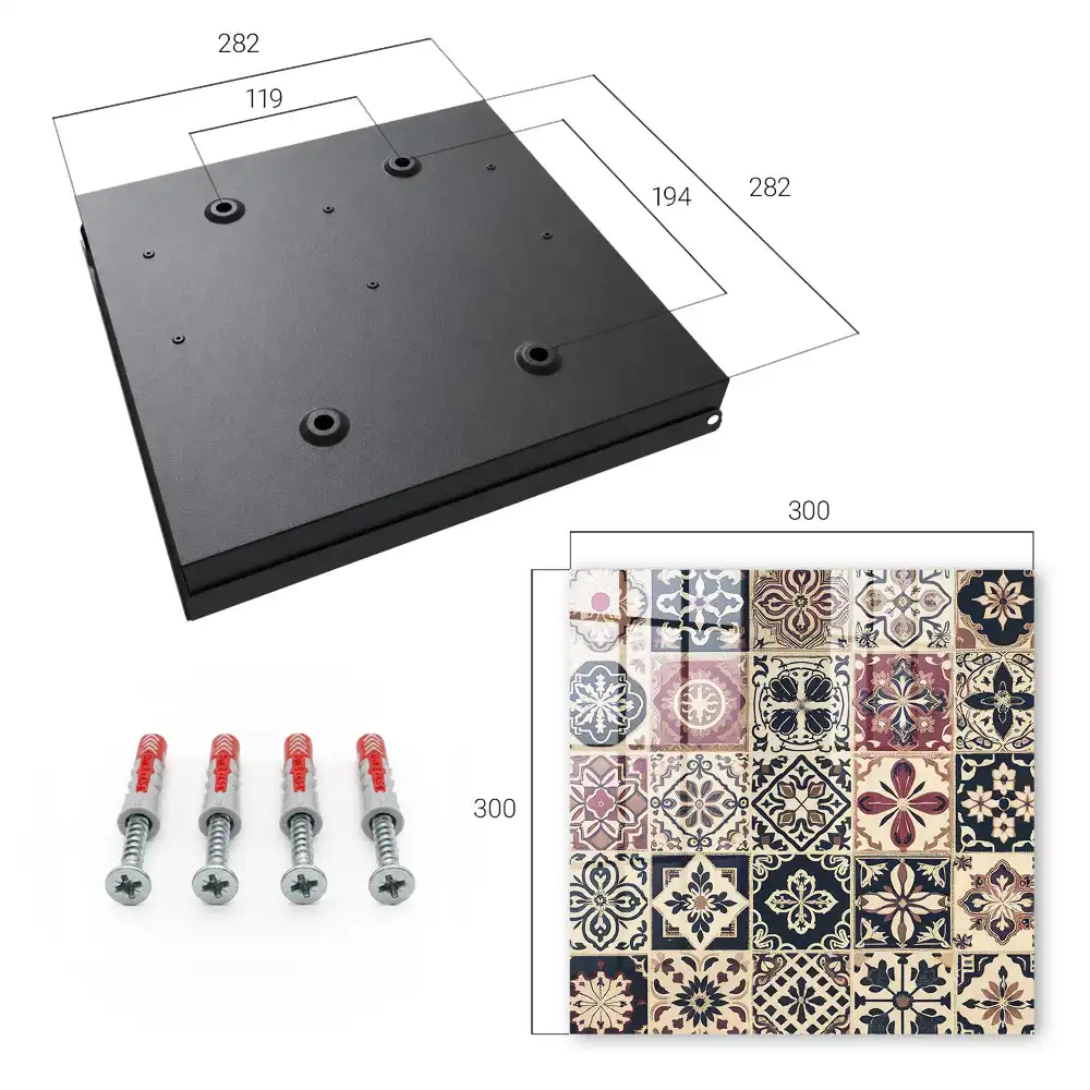 Suport pentru chei pe perete cu design geometric stil clasic