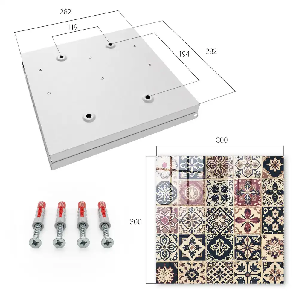 Suport pentru chei pe perete cu design geometric stil clasic