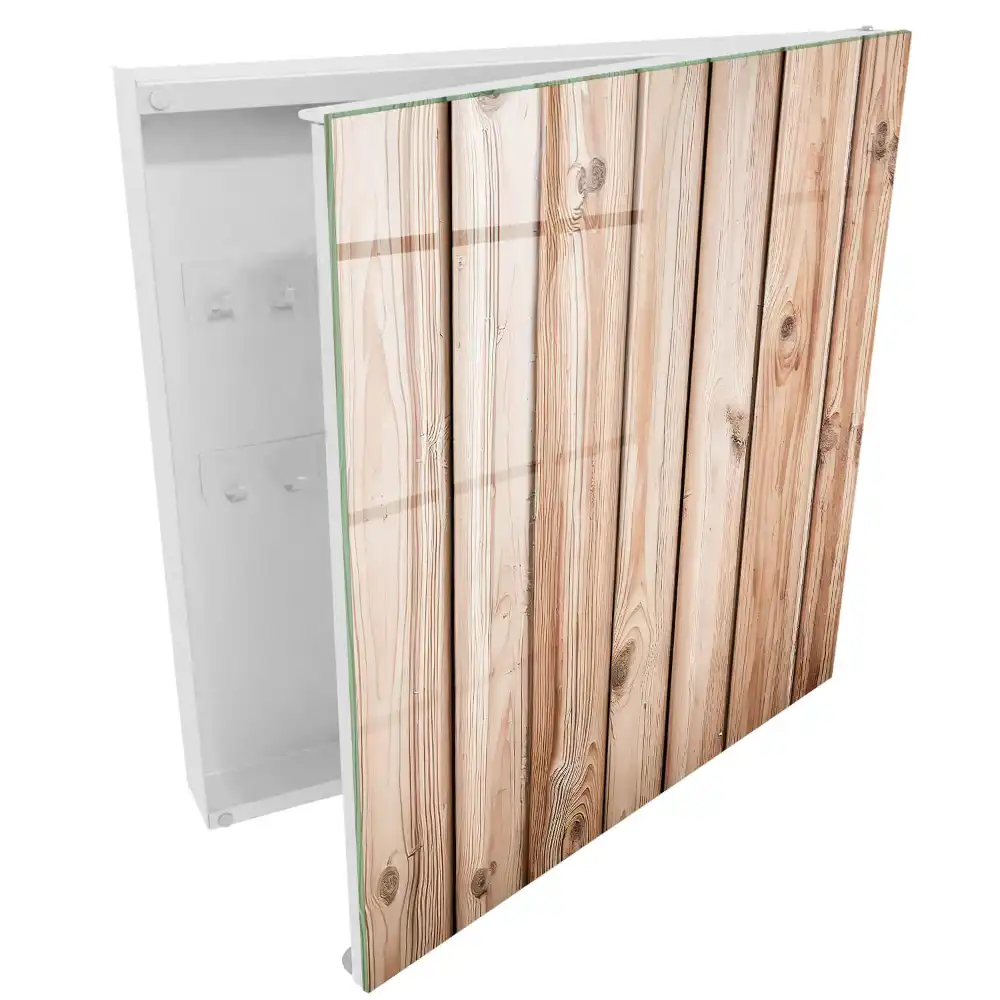Casetă pentru chei din lemn natural cu textură decorativă