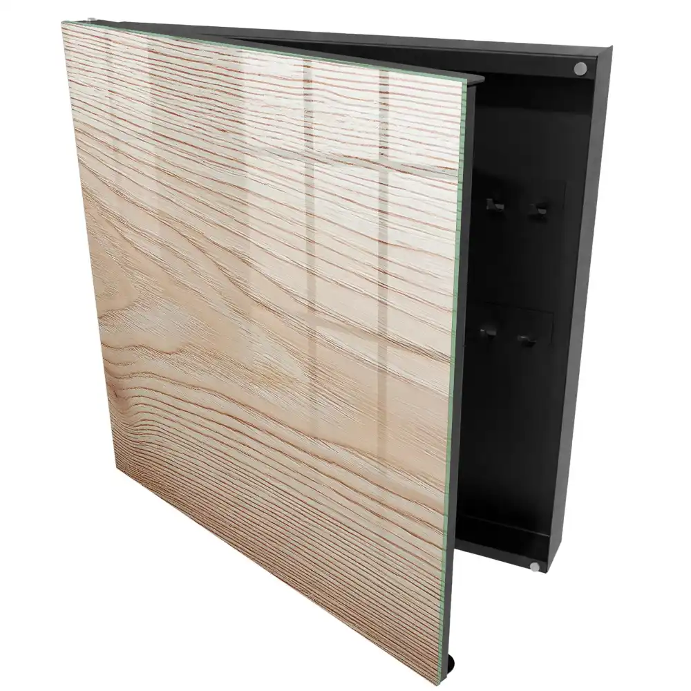 Casetă pentru chei din lemn cu design natural și nuanțe calde
