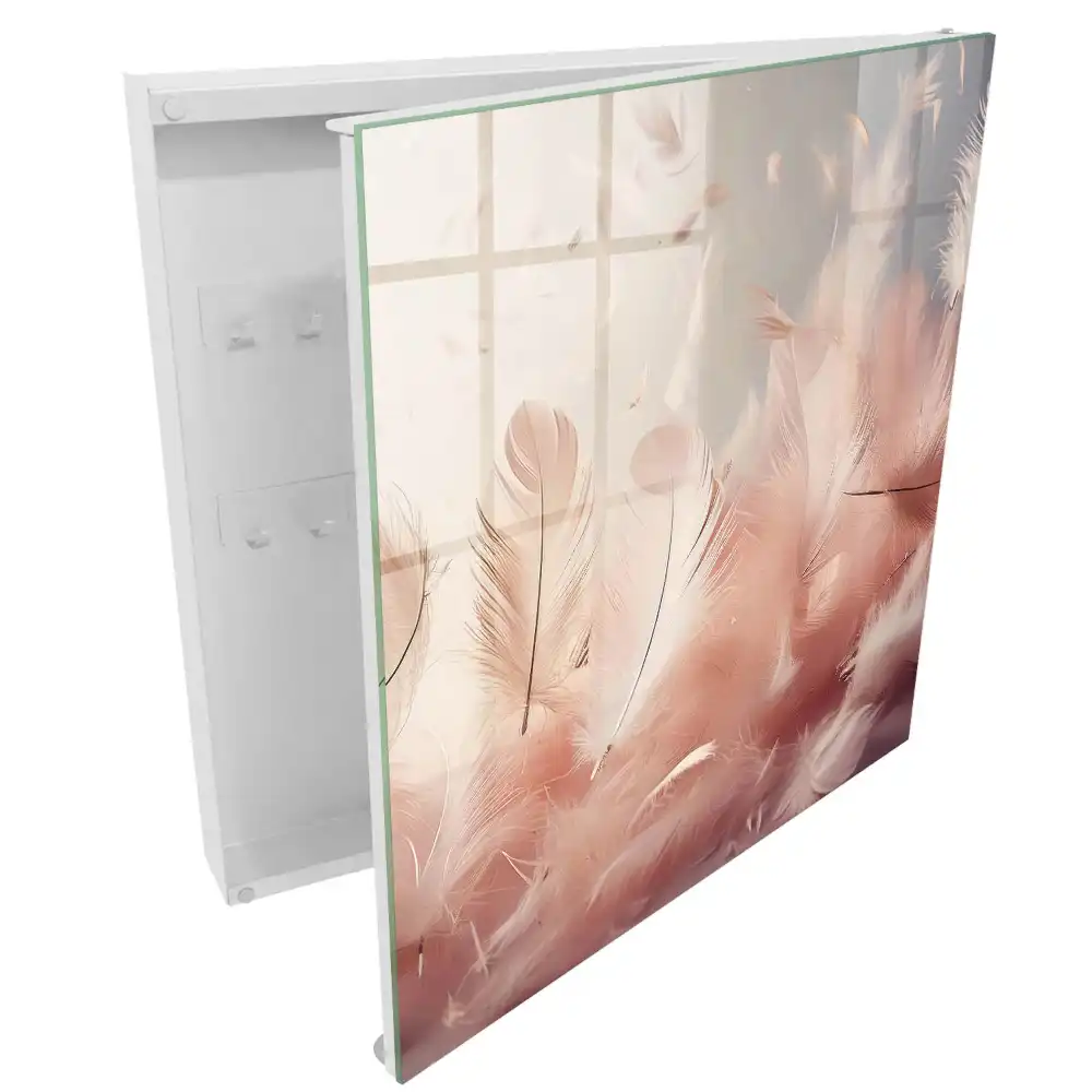 Dulapior pentru chei cu design elegant în nuanțe pastelate