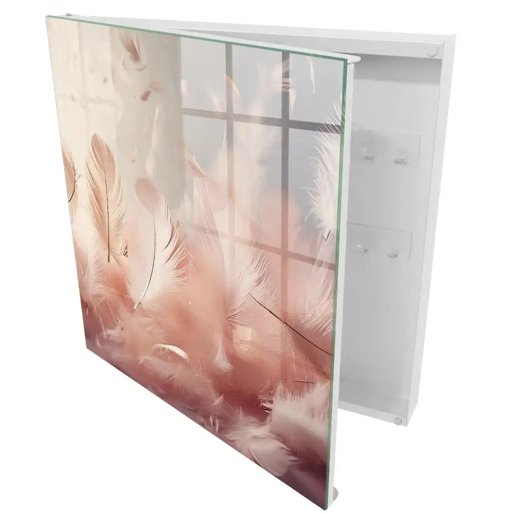 Dulapior pentru chei cu design elegant în nuanțe pastelate