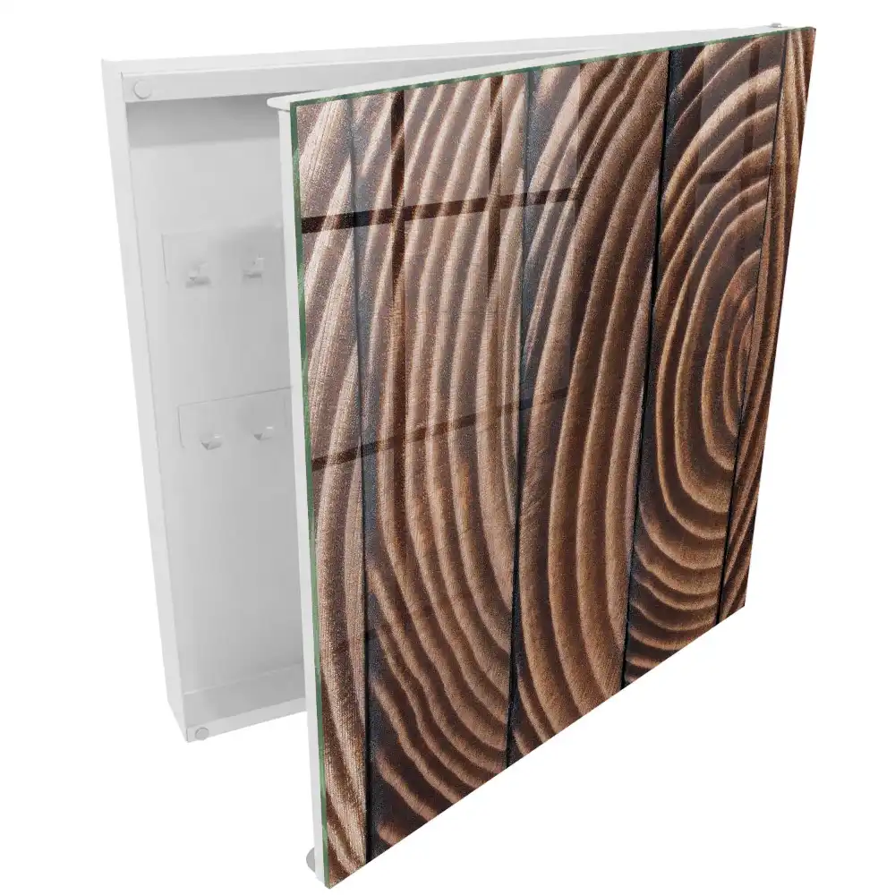 Casetă pentru chei cu design natural din lemn în nuanțe calde