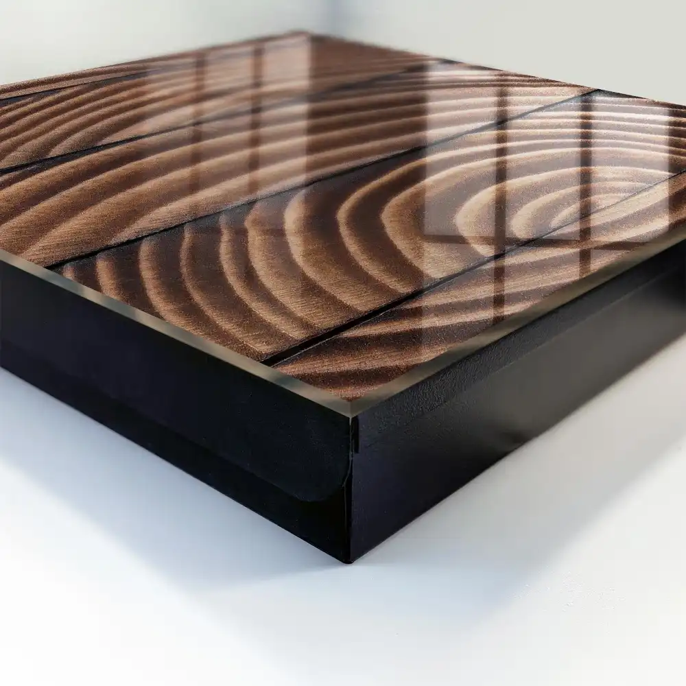 Casetă pentru chei cu design natural din lemn în nuanțe calde