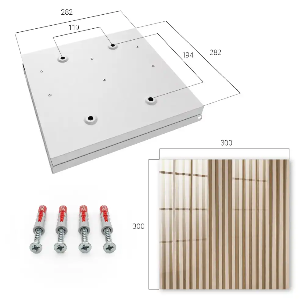 Cuier de perete pentru chei cu design vertical texturat în nuanță bej