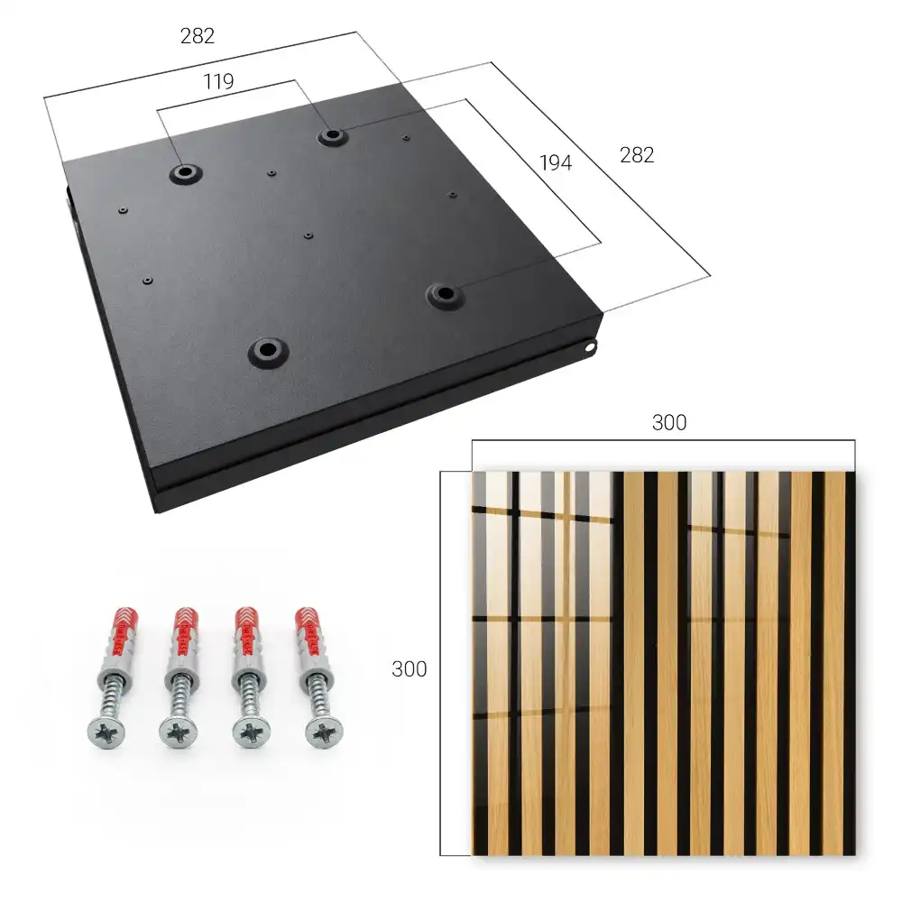 Casetă pentru chei cu design elegant din lemn în dungi
