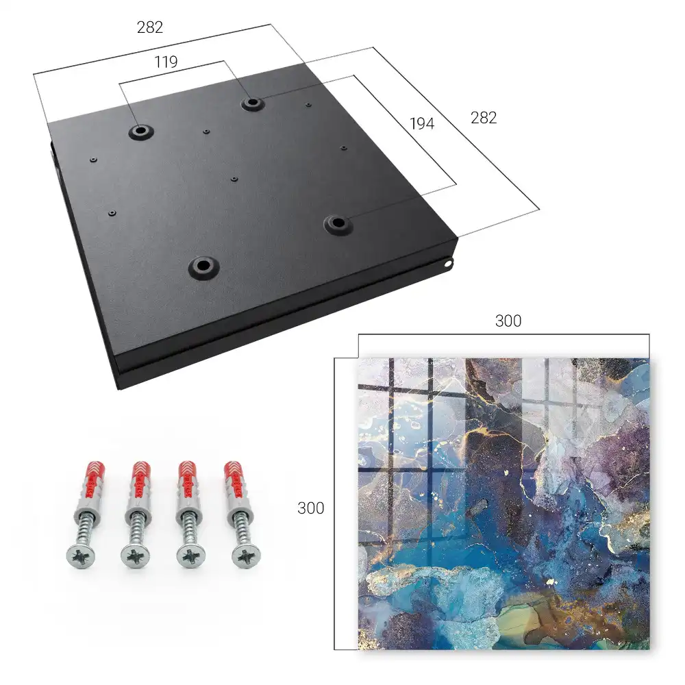 Casetă pentru chei cu model abstract fluid albastru