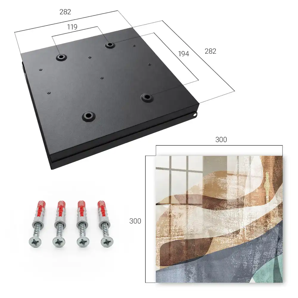 Dulapior pentru chei cu design abstract și tonuri subtile
