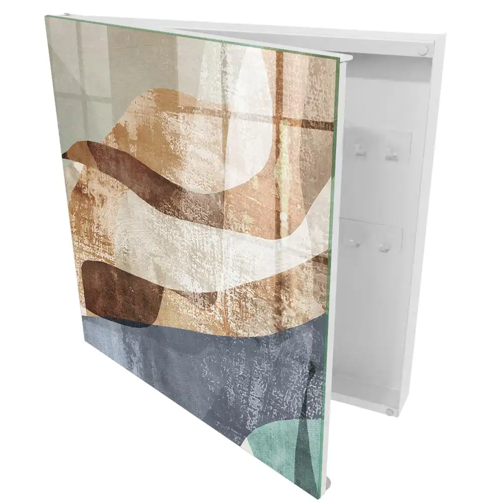 Dulapior pentru chei cu design abstract și tonuri subtile