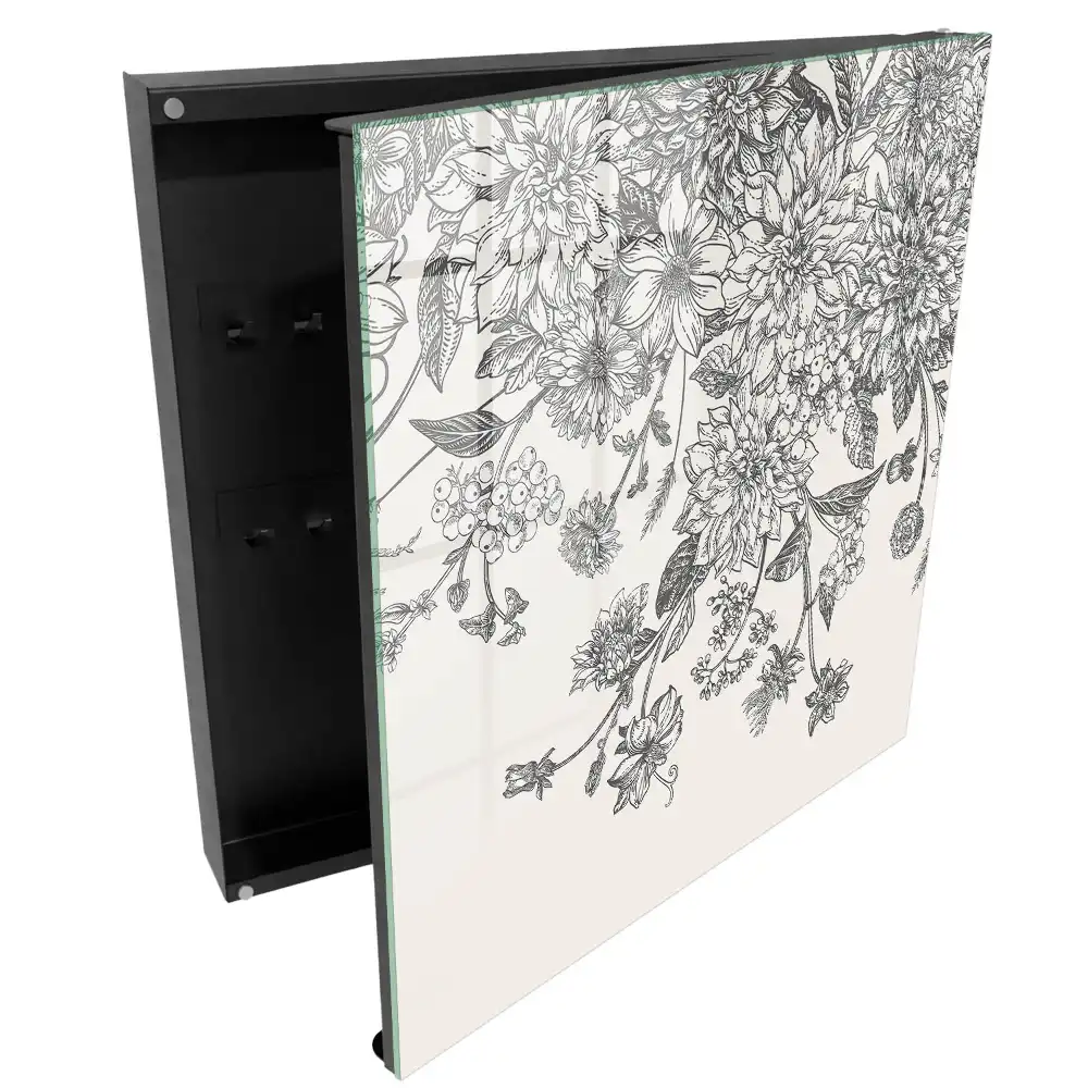 Dulapior pentru chei cu model floral elegant
