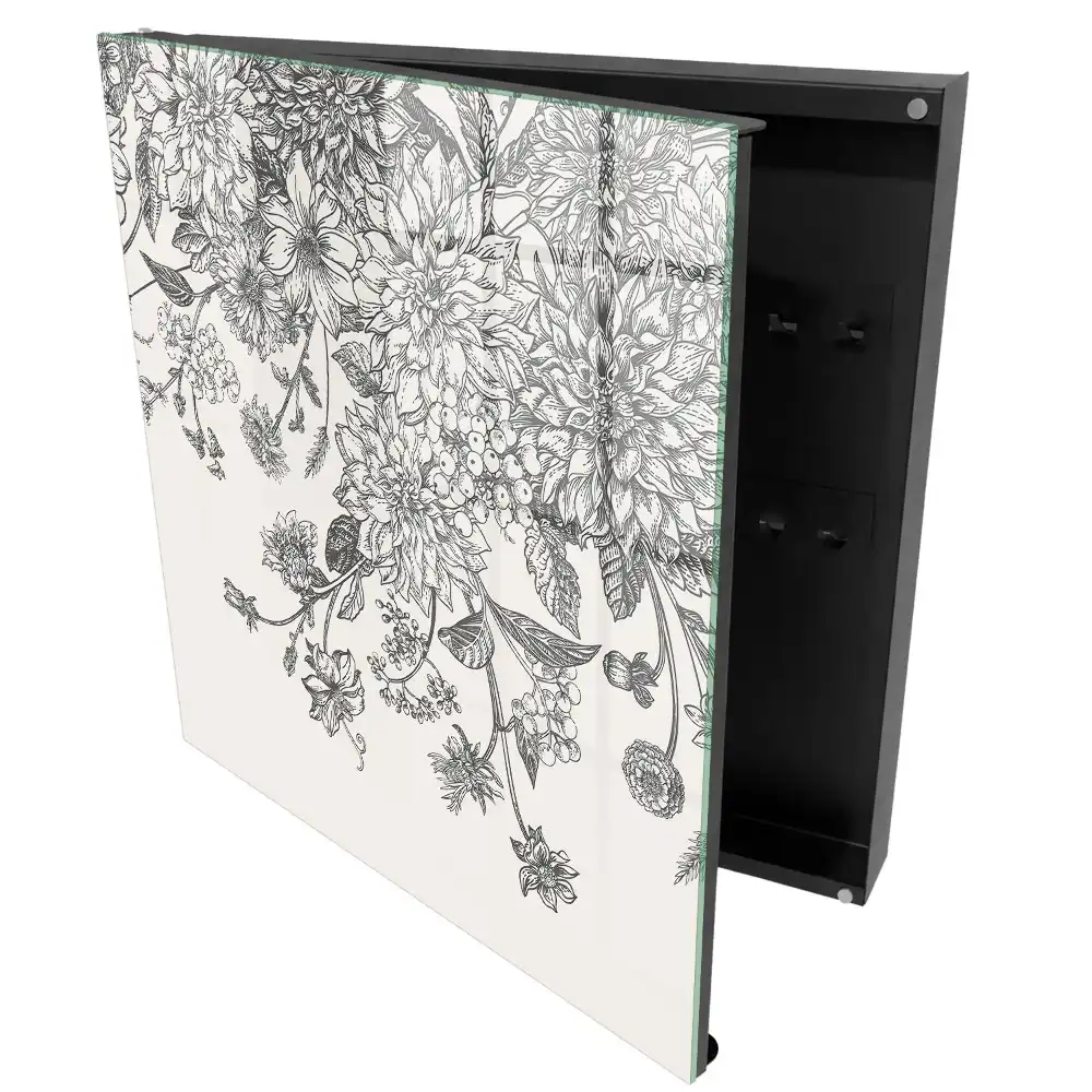 Dulapior pentru chei cu model floral elegant