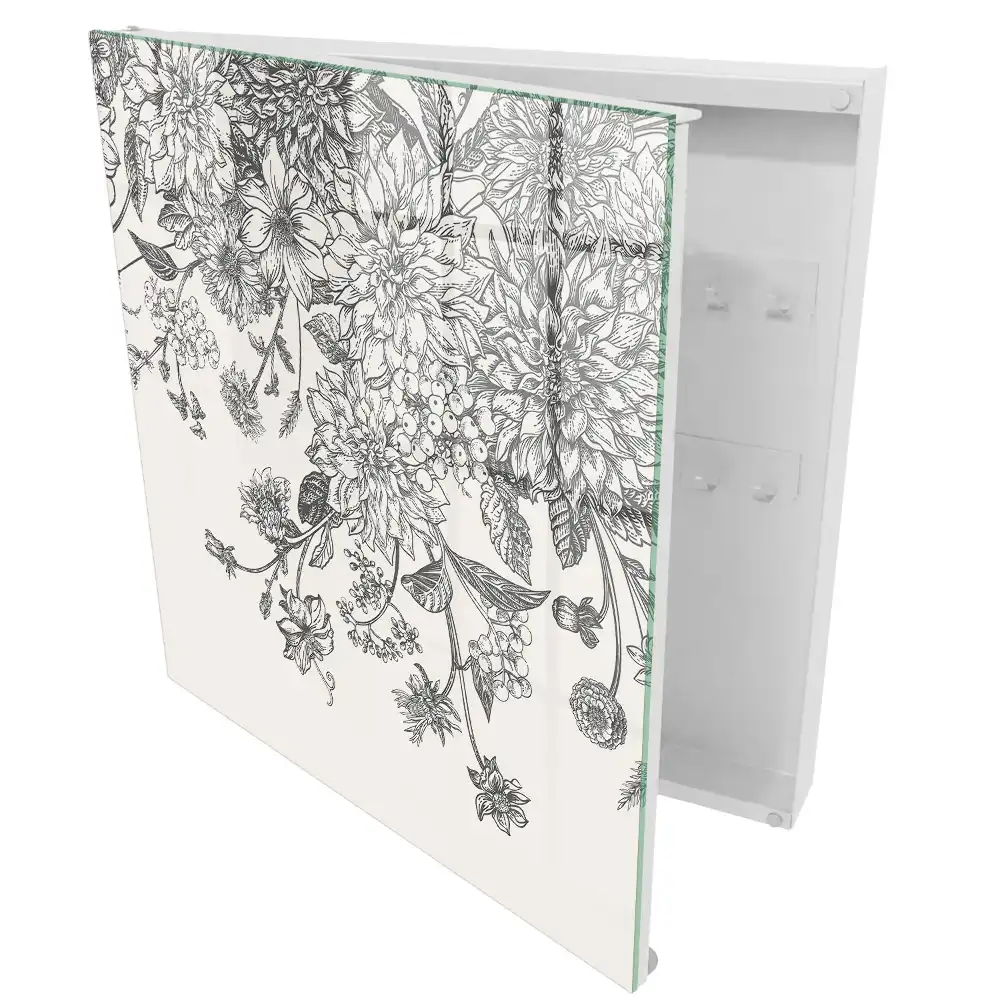 Dulapior pentru chei cu model floral elegant