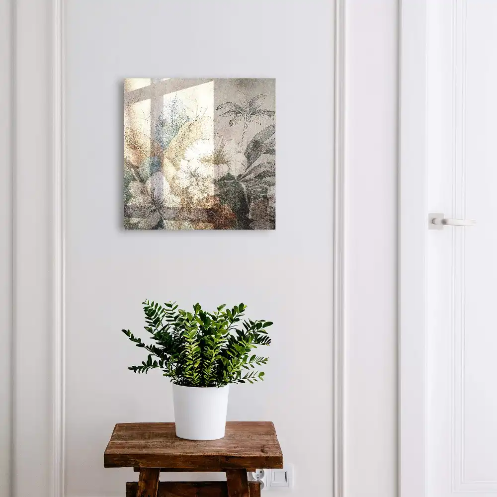 Dulapior pentru chei cu design floral în nuanțe discrete
