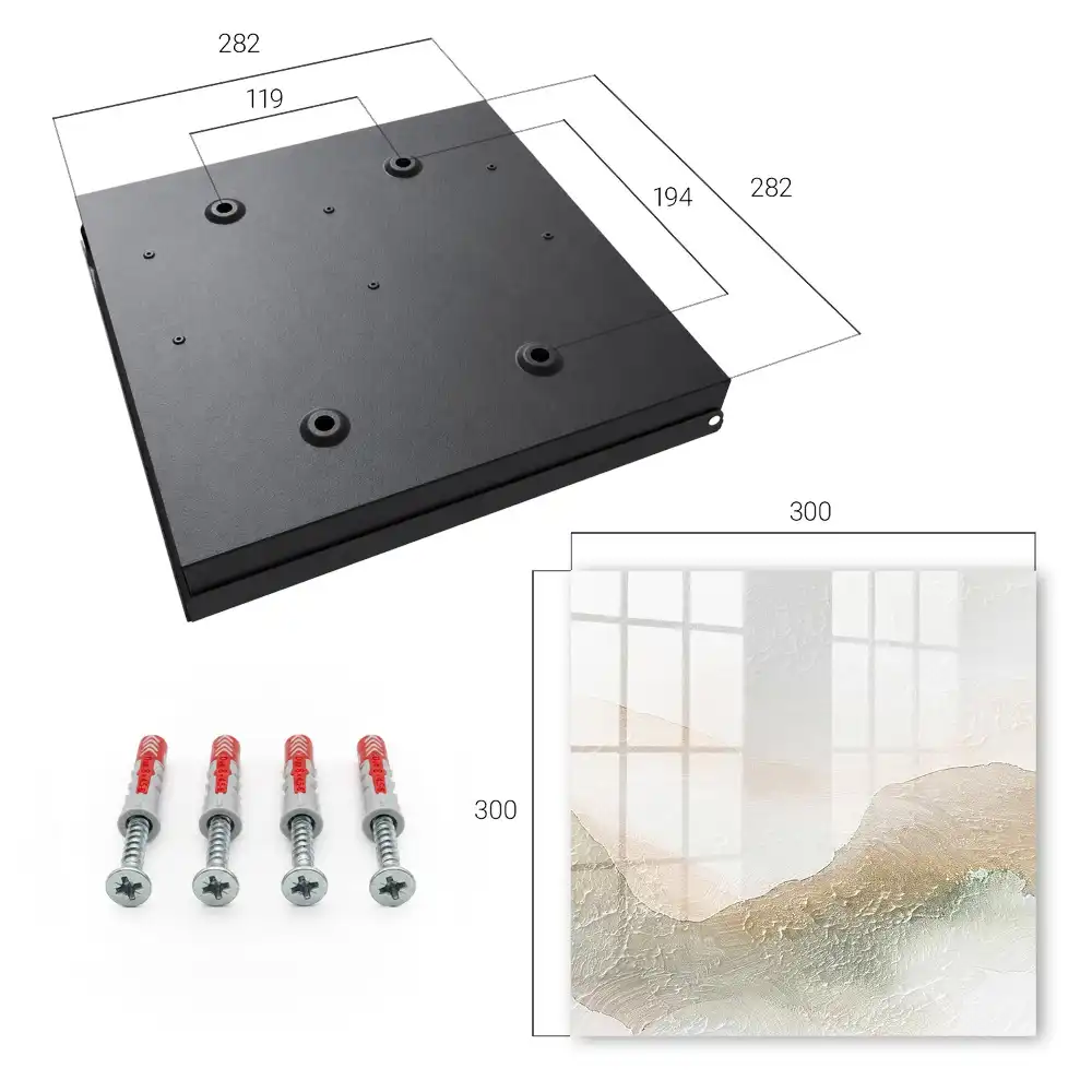 Casetă pentru chei cu design de paletă și texturi variate pentru o atmosferă liniștitoare