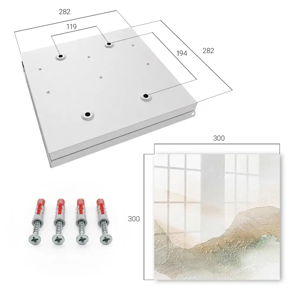 Casetă pentru chei cu design de paletă și texturi variate pentru o atmosferă liniștitoare