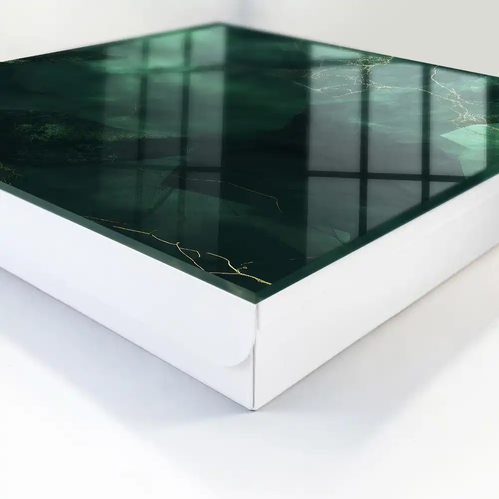 Dulapior pentru chei cu design abstract verde și galben