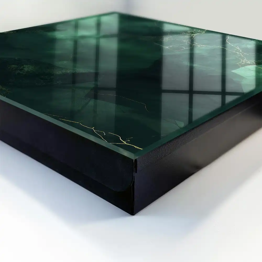 Dulapior pentru chei cu design abstract verde și galben