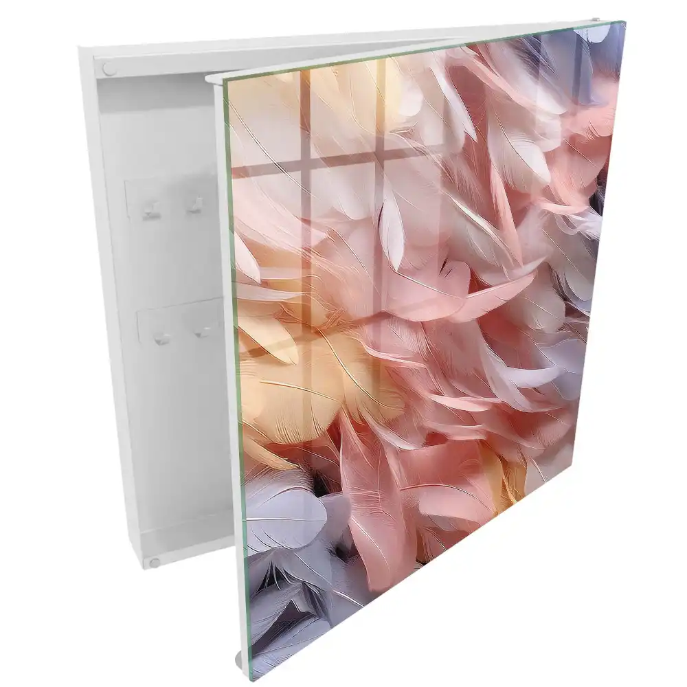 Casetă pentru chei cu design în nuanțe pastelate