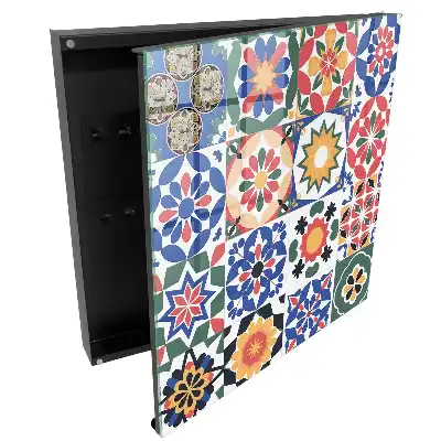 Dulapior pentru chei cu design mozaic floral