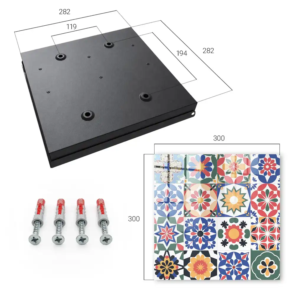 Dulapior pentru chei cu design mozaic floral
