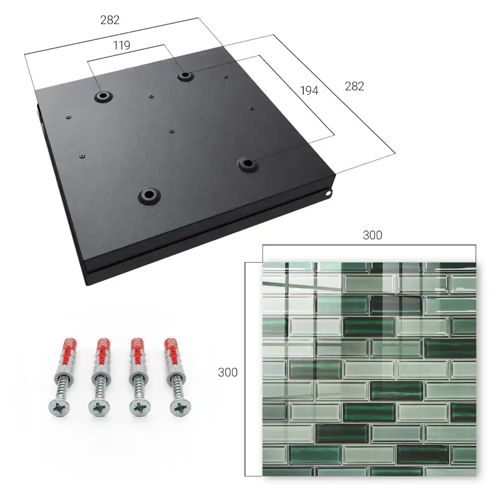 Suport de perete pentru chei în nuanțe de verde și turcoaz cu design modern