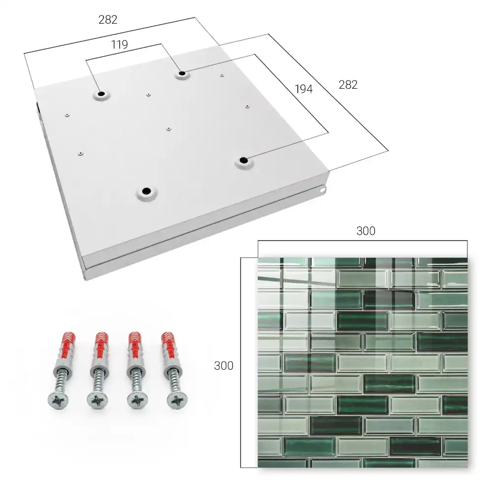 Suport de perete pentru chei în nuanțe de verde și turcoaz cu design modern