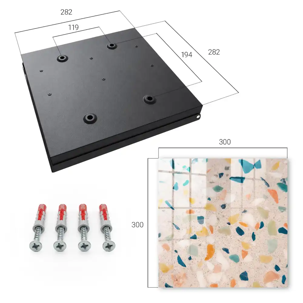 Suport pentru chei de perete cu design colorat pe fundal luminos