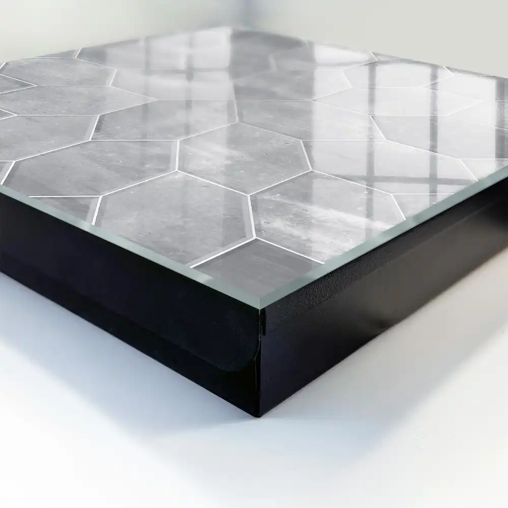 Casetă pentru chei cu model geometric gri
