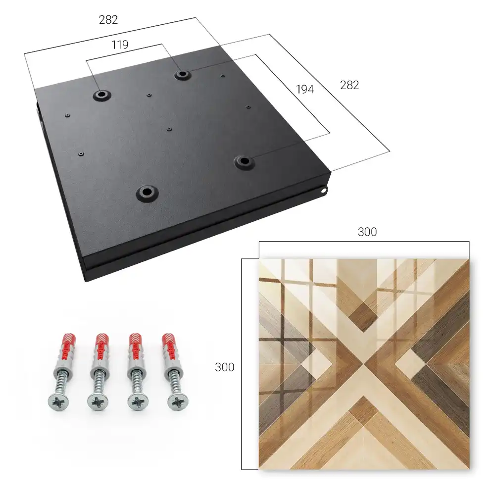 Dulapior pentru chei cu model geometric în nuanțe de maro și bej
