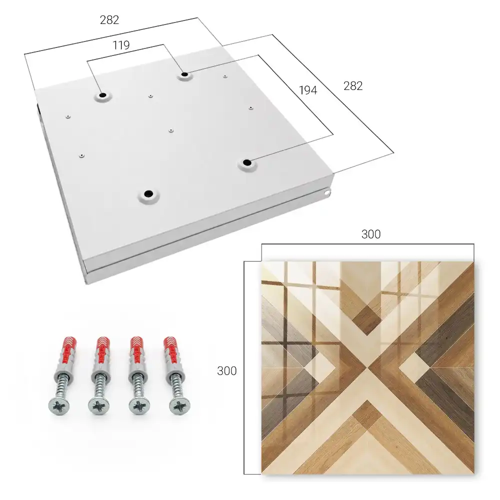Dulapior pentru chei cu model geometric în nuanțe de maro și bej