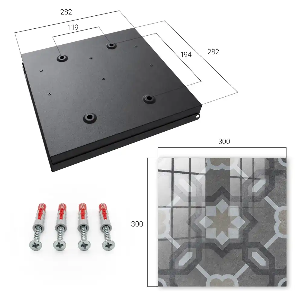 Dulap pentru chei cu motive geometrice și design elegant
