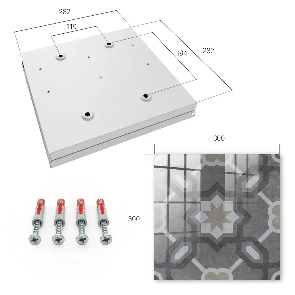 Dulap pentru chei cu motive geometrice și design elegant