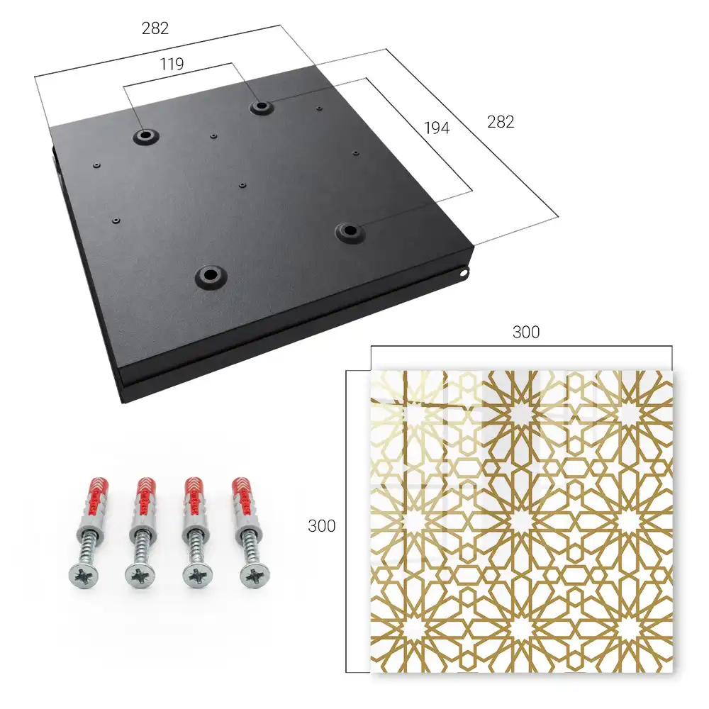 Cui pentru chei de perete cu design geometric clasic