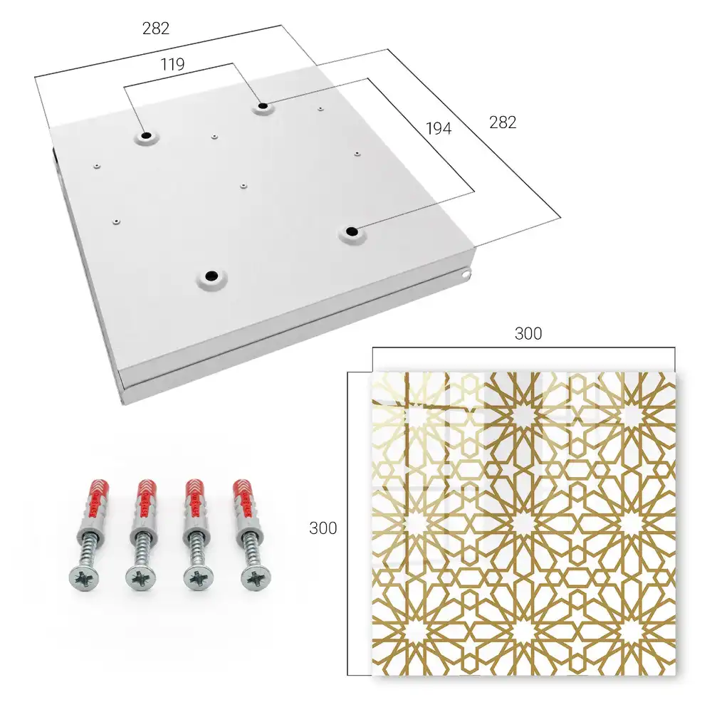 Cui pentru chei de perete cu design geometric clasic