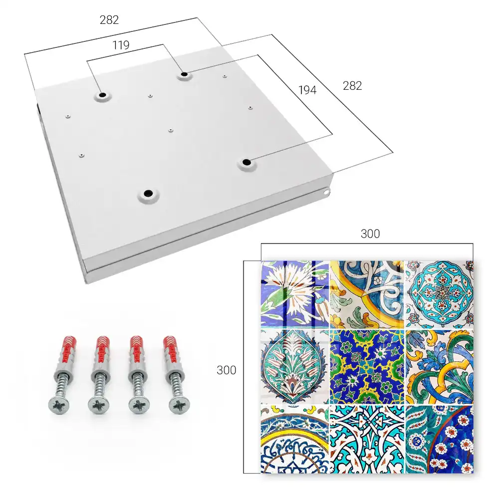 Dulăpior pentru chei cu model mozaic decorativ