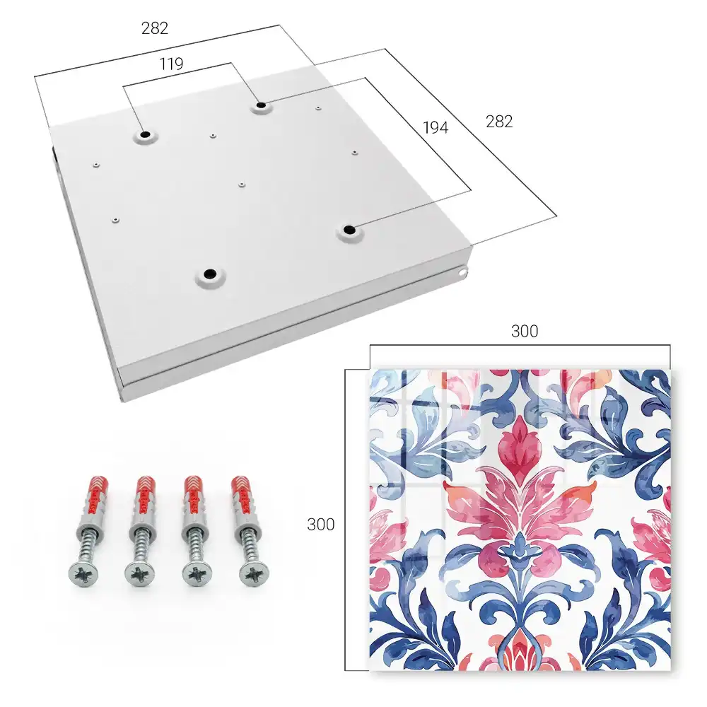 Suport decorativ pentru chei de perete cu ornamente colorate