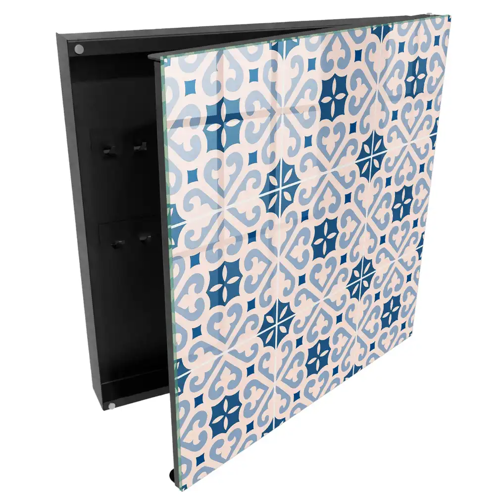 Casetă de chei cu model geometric și design vintage