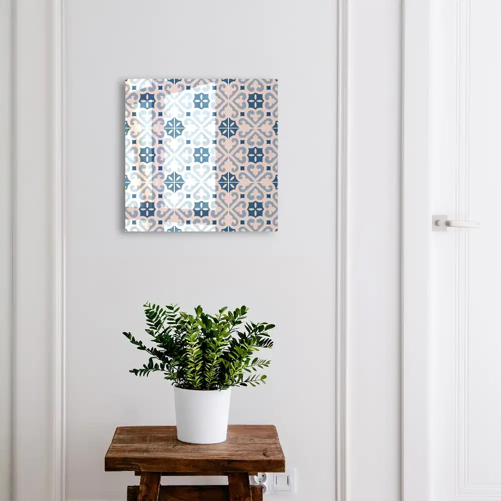 Casetă de chei cu model geometric și design vintage