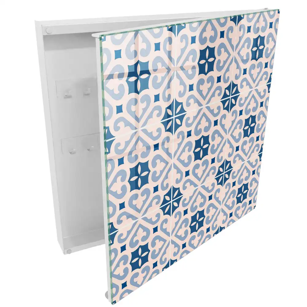 Casetă de chei cu model geometric și design vintage