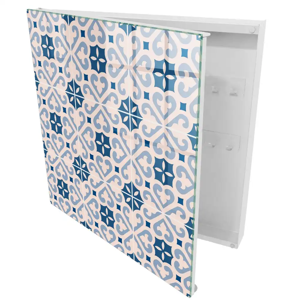 Casetă de chei cu model geometric și design vintage
