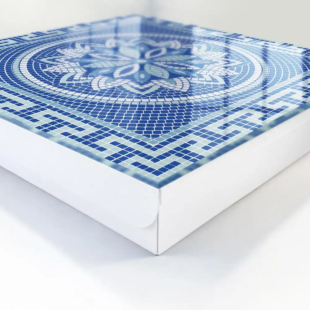 Suport de chei pentru perete cu model geometric și floral