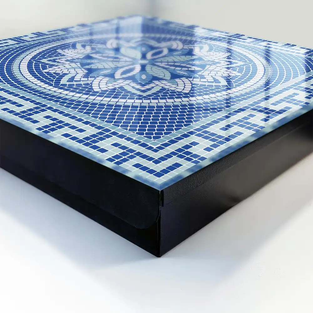 Suport de chei pentru perete cu model geometric și floral