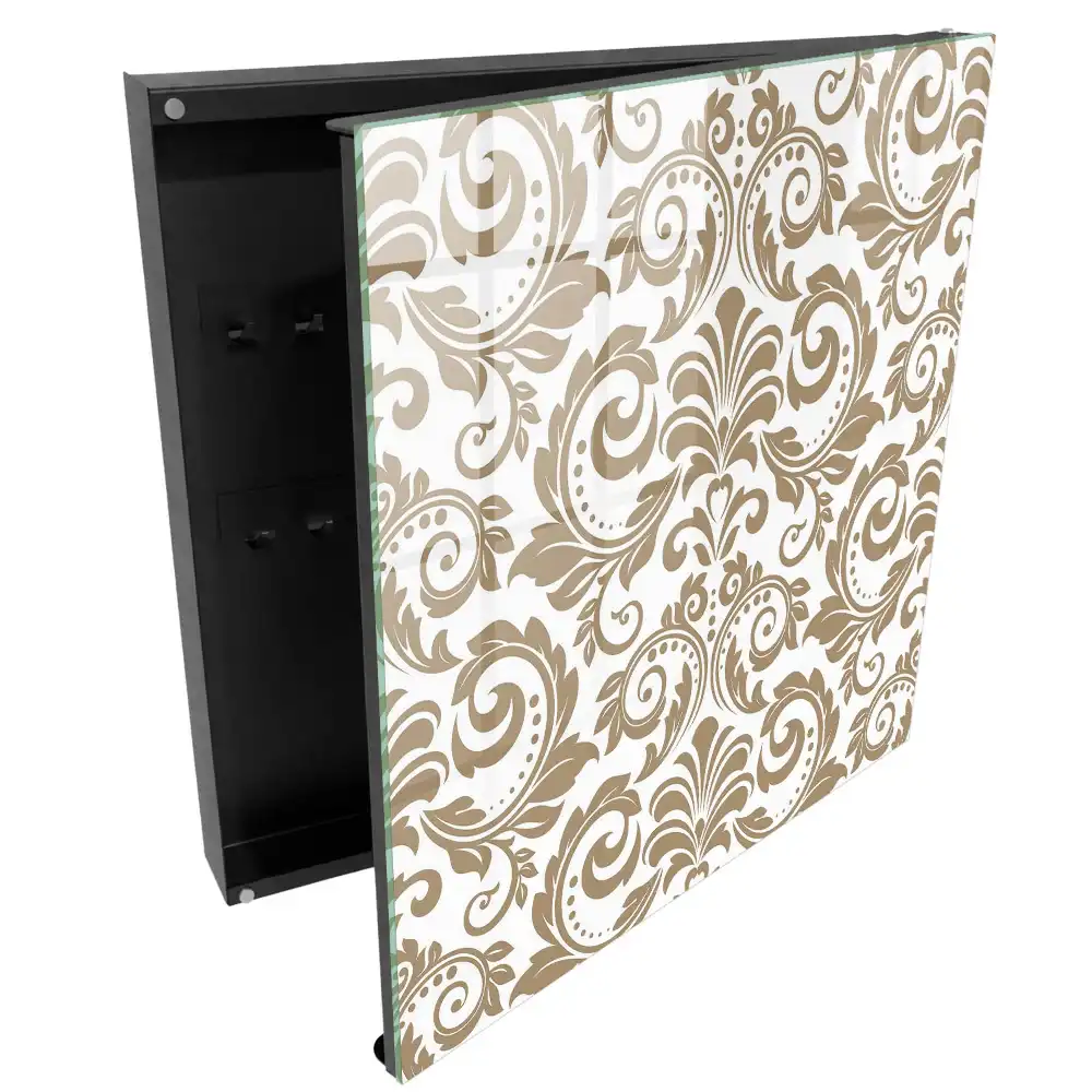 Suport de perete pentru chei cu model floral și design elegant