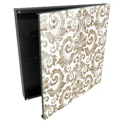 Suport de perete pentru chei cu model floral și design elegant